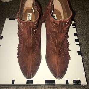 Maroon, Buckle, Booties